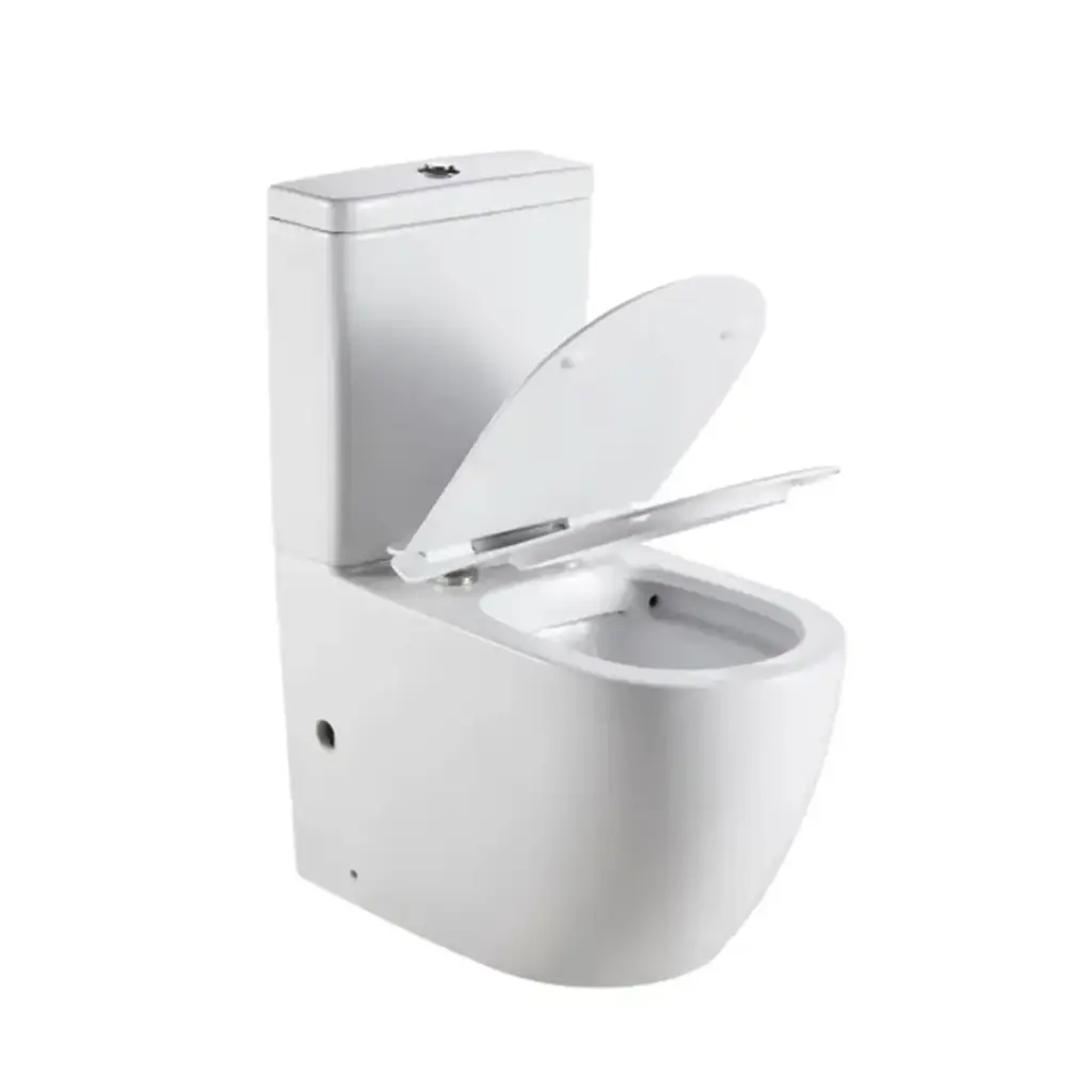 [71006/TPT-EDEN-MW] Matte White Two-piece toilet 180mm S-tarp with plastic variable pipe