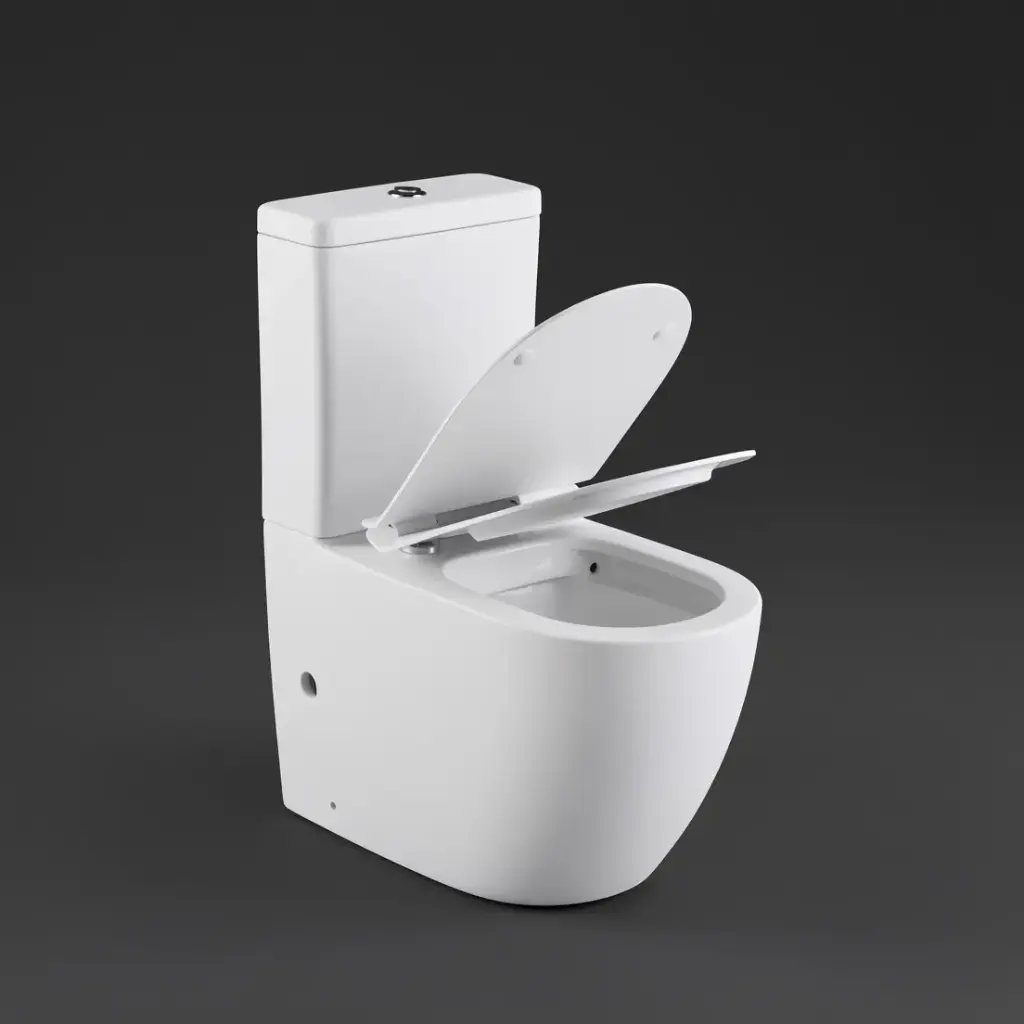 Matte White Two-piece toilet 180mm S-tarp with plastic variable pipe