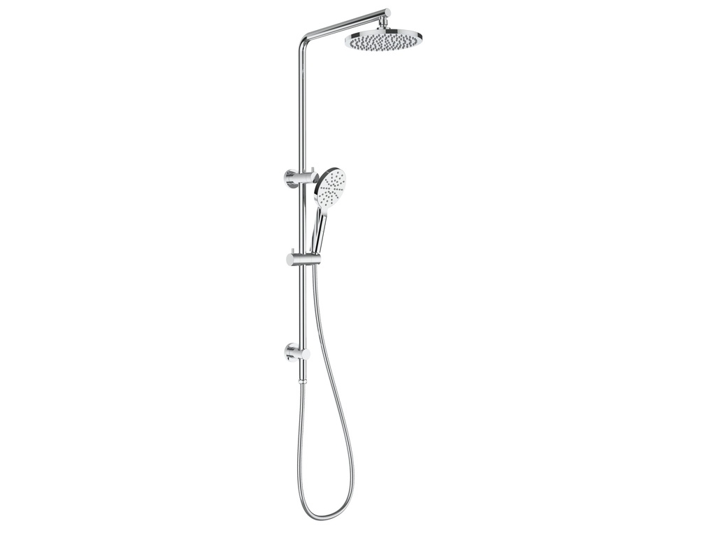 New Cora Round Multi-function Shower Set Chrome,250mm Plastic Shower Head