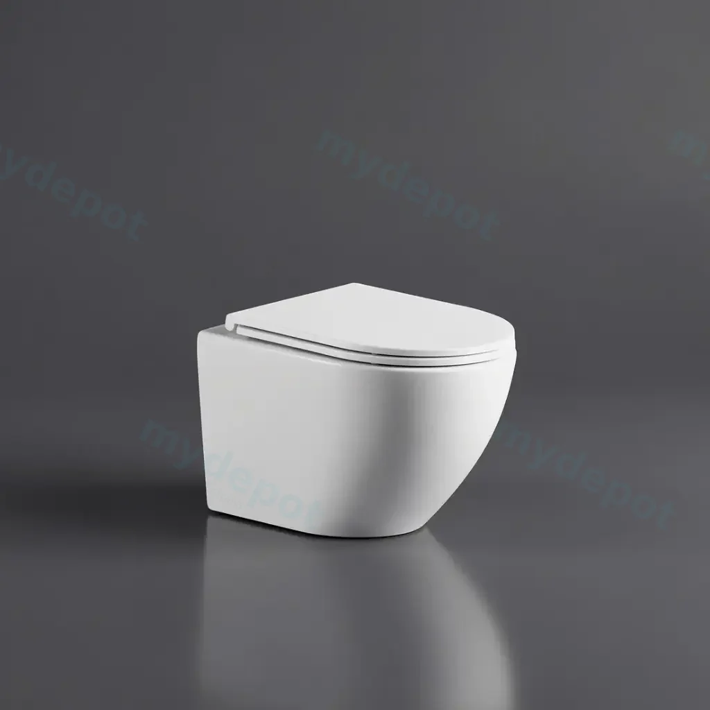 Norton66 Gloss White Wall Hung Pan With Slim UF Seat Cover