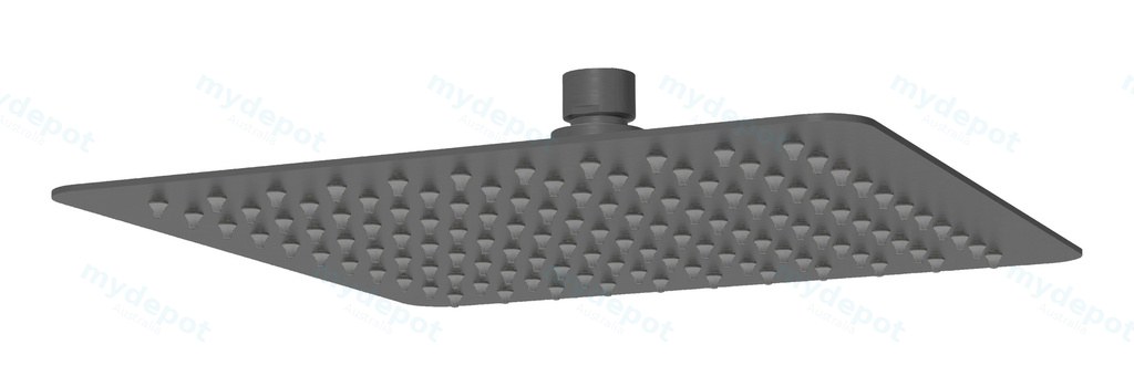 Nova Square Overhead Shower 250mm,Gun Metal