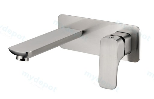 [44110] Nova Wall Basin Mixer Brushed Nickel Lead Free