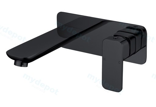 [44109] Nova Wall Basin Mixer Matt Black Lead Free