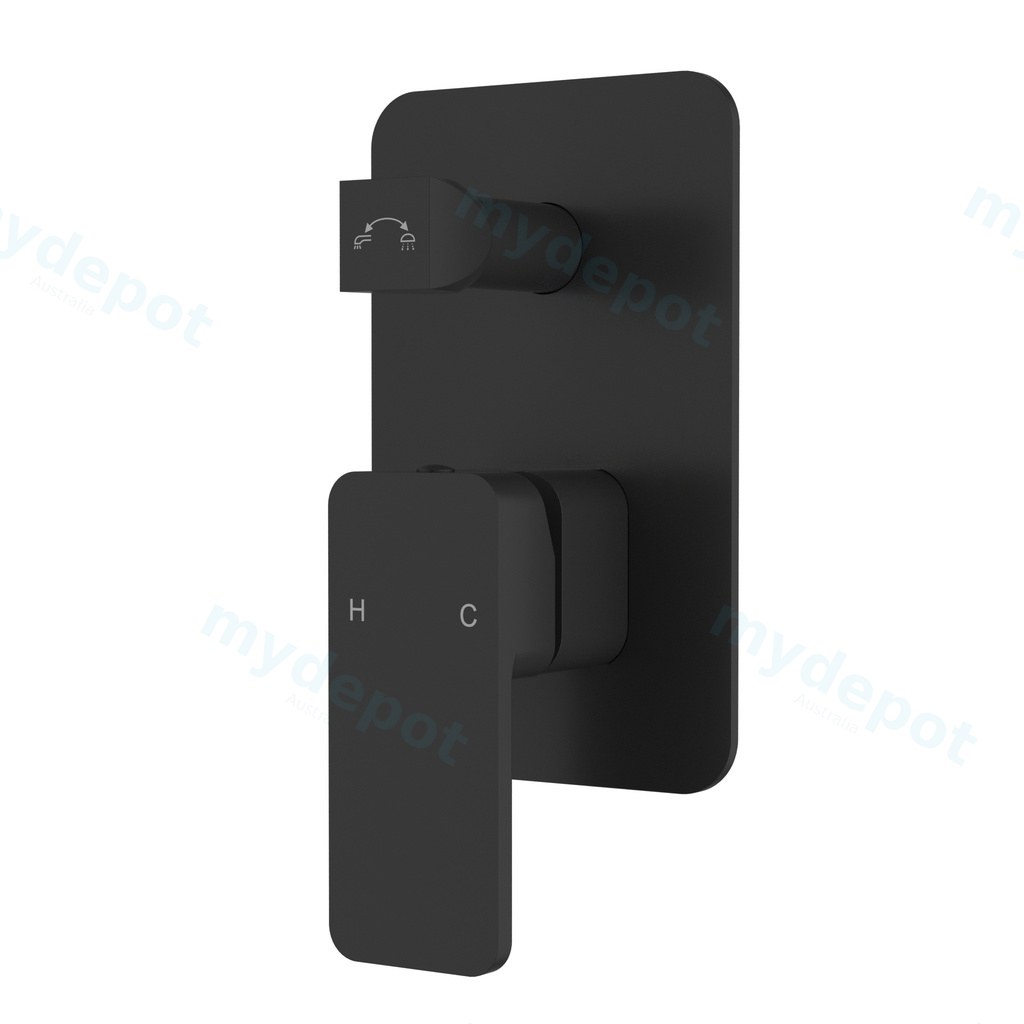 Nova Wall Mixer with Diverter Matt Black