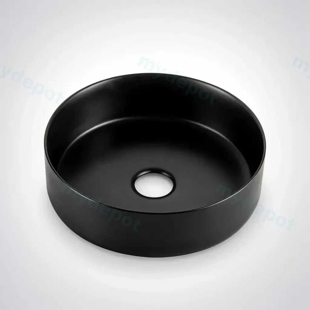 [43159] Otus Countertop Art Round basin 335 x 335 x 120 mm Matt Black