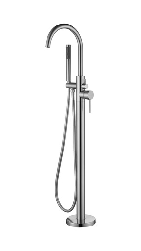 [44425] Otus Free Standing bath mixer with hand shower Brushed Nickel