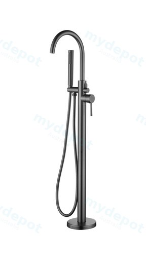 [44427] Otus Free Standing bath mixer with hand shower Gun Metal