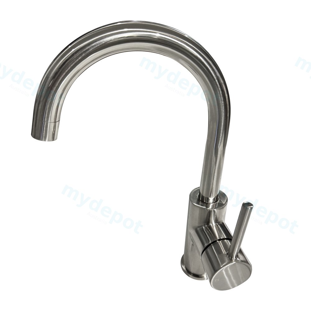 Otus Pin Handle Basin Mixer Brushed Nickel