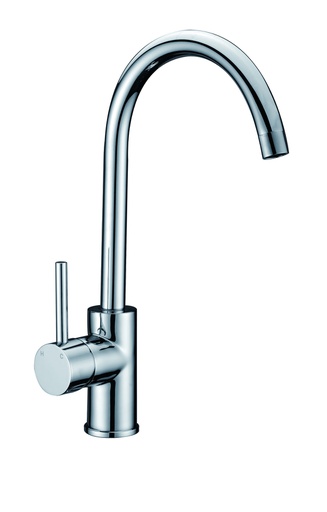 [43779] Otus Pin Handle Gooseneck Sink Mixer Chrome Lead Free