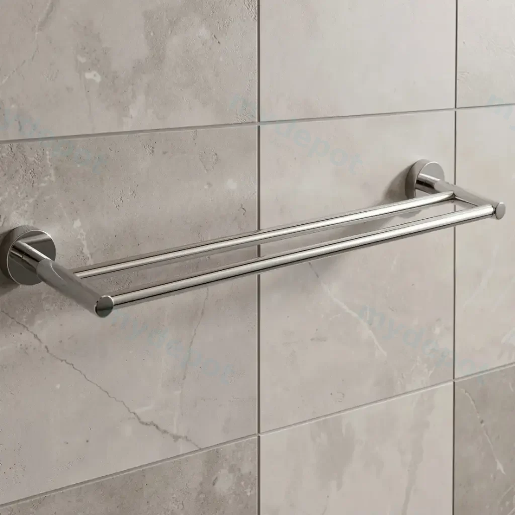 Otus Round Double Towel Rail 600mm(Chrome)
