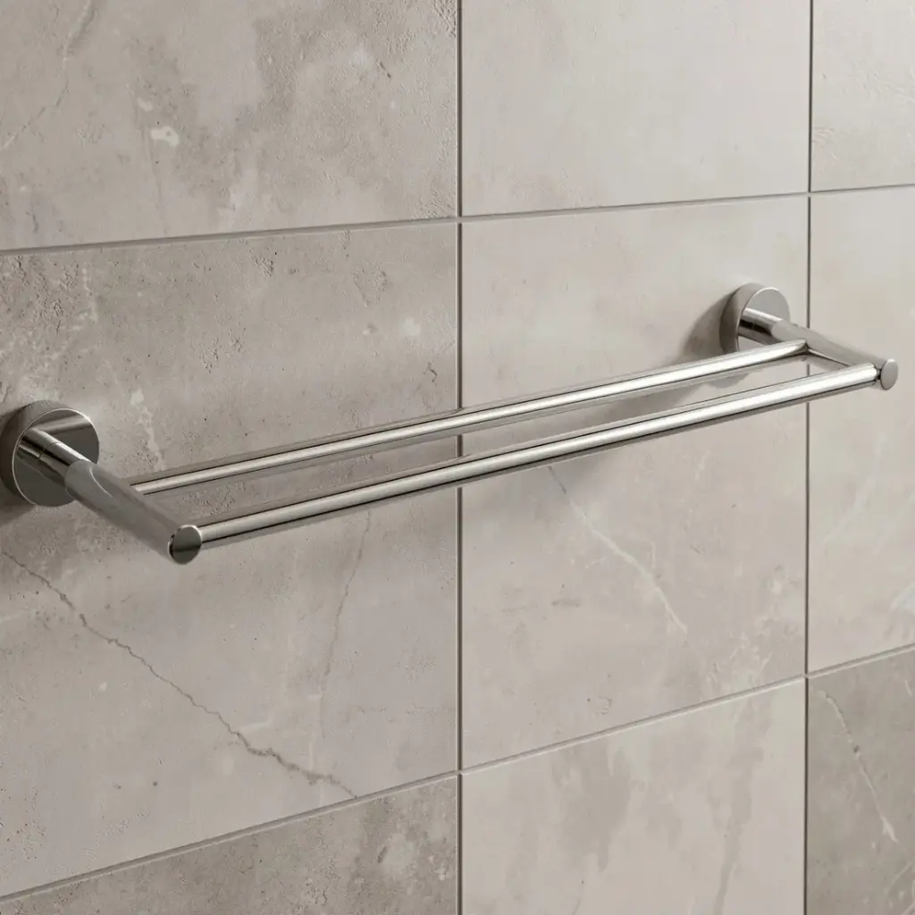 [43641] Otus Round Double Towel Rail 600mm(Chrome)