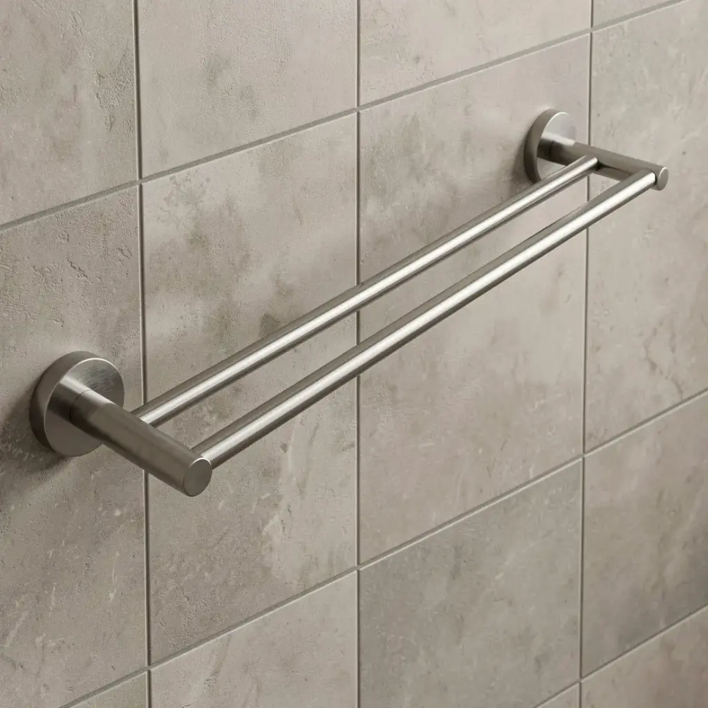[43645] Otus Round Double Towel Rail 750mm(Brushed Nickel)