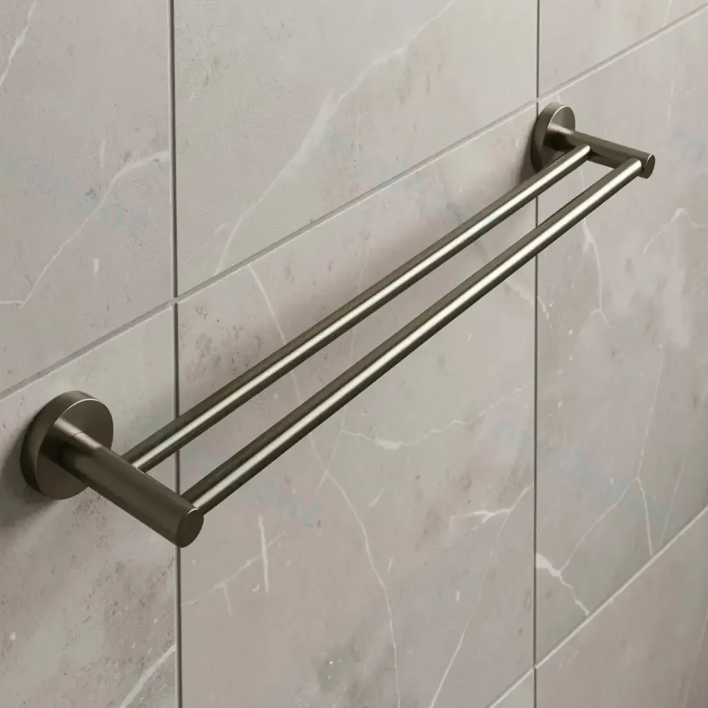 Otus Round Double Towel Rail 750mm(Gunmetal)