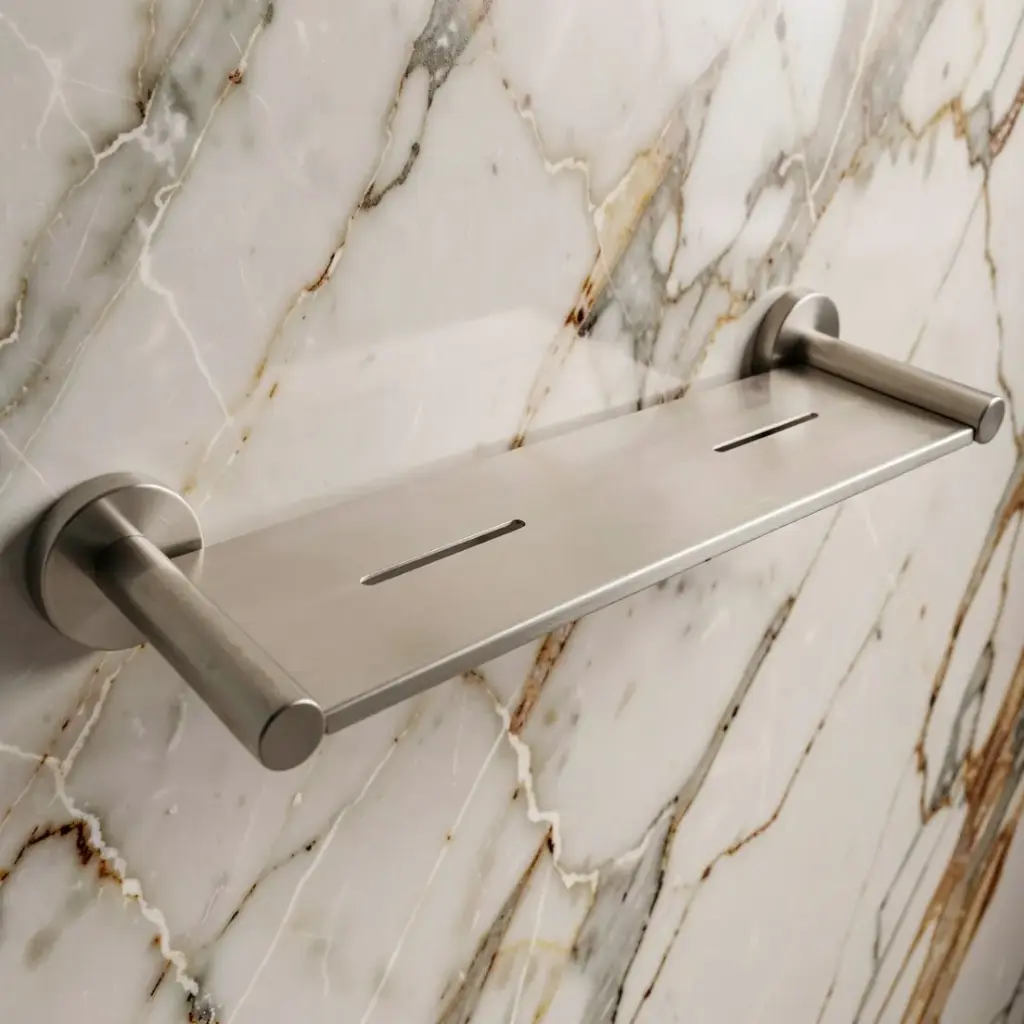 [43681] Otus Round Metal Shelf(Brushed Nickel)