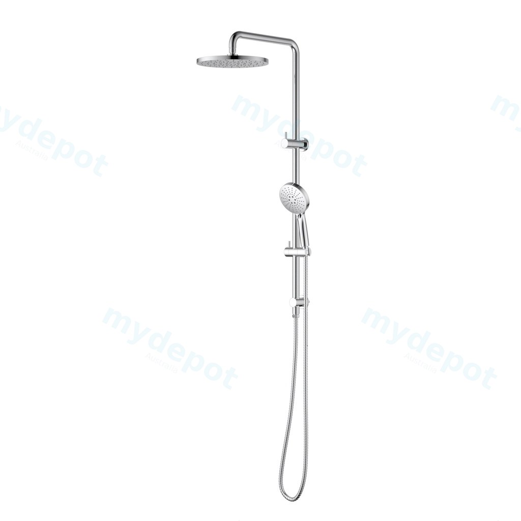 [44688] Otus Round Multi-Function Shower Set Chrome,304SS Stainless Steel Rail, 250mm ABS Shower Head,1.5m PVC Hose