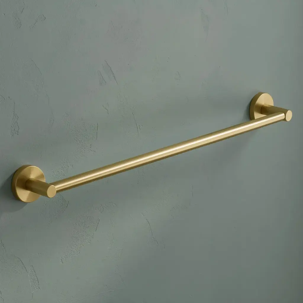 [43656] Otus Round Single Towel Rail 750mm(Brushed Gold)