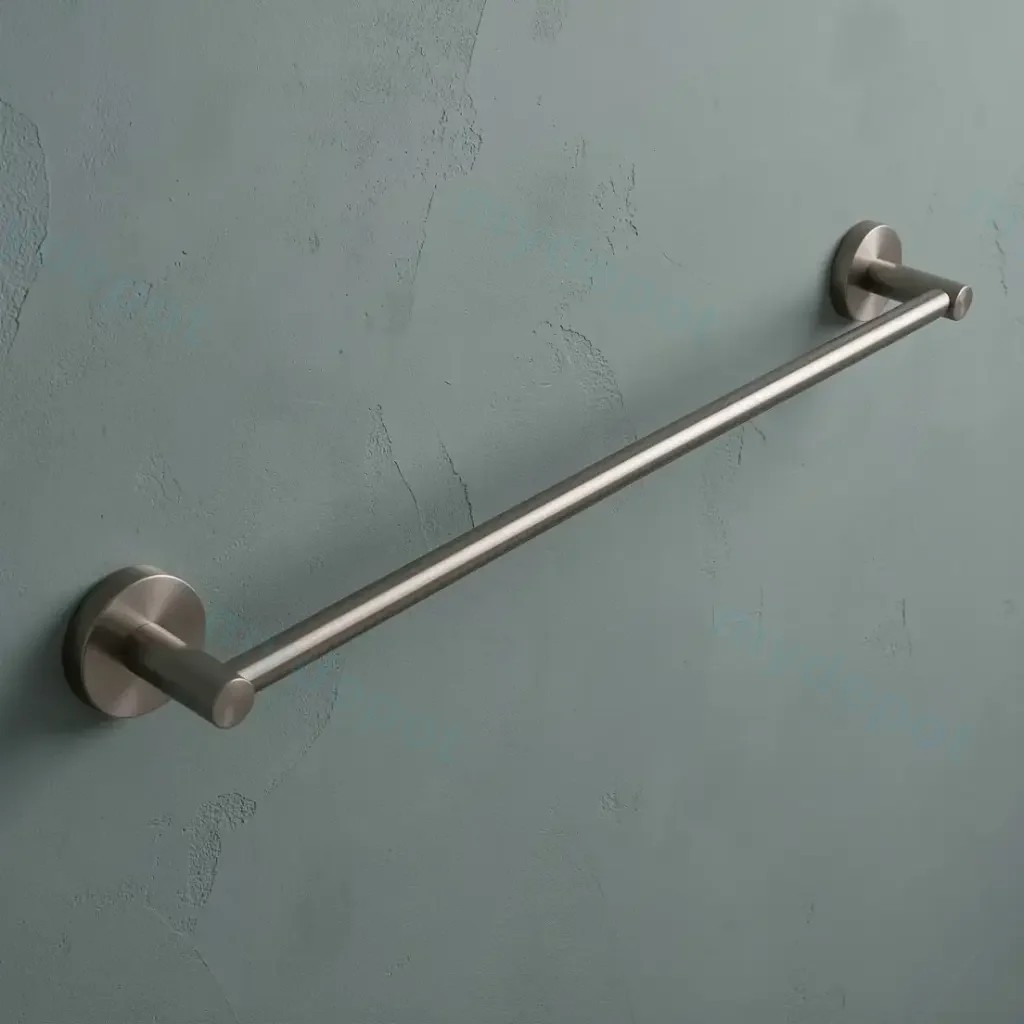 Otus Round Single Towel Rail 750mm(Brushed Nickel)