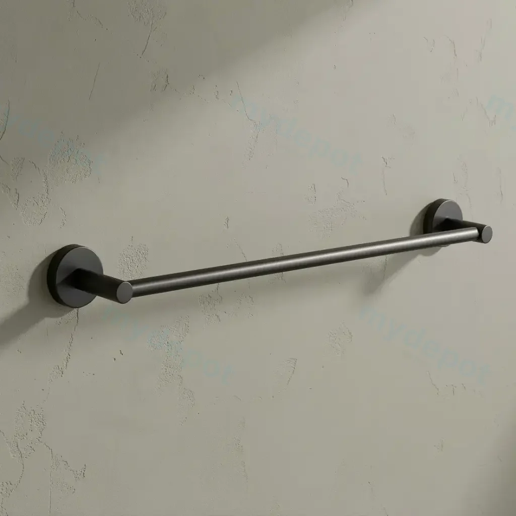 Otus Round Single Towel Rail 750mm(Matt Black)
