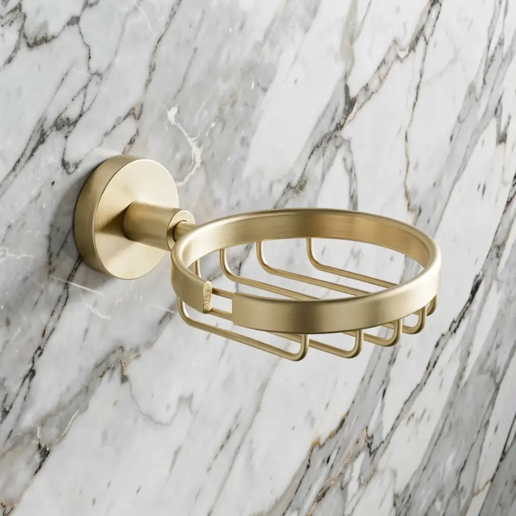 [43674] Otus Round Soap Dish(Brushed Gold)