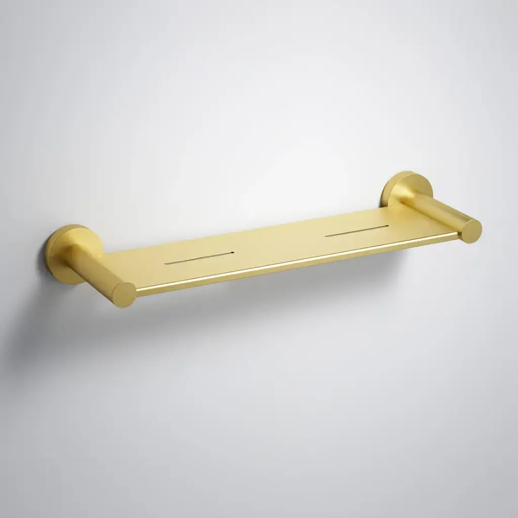 [44515] Otus Slimline Metal Shelf Brushed Gold