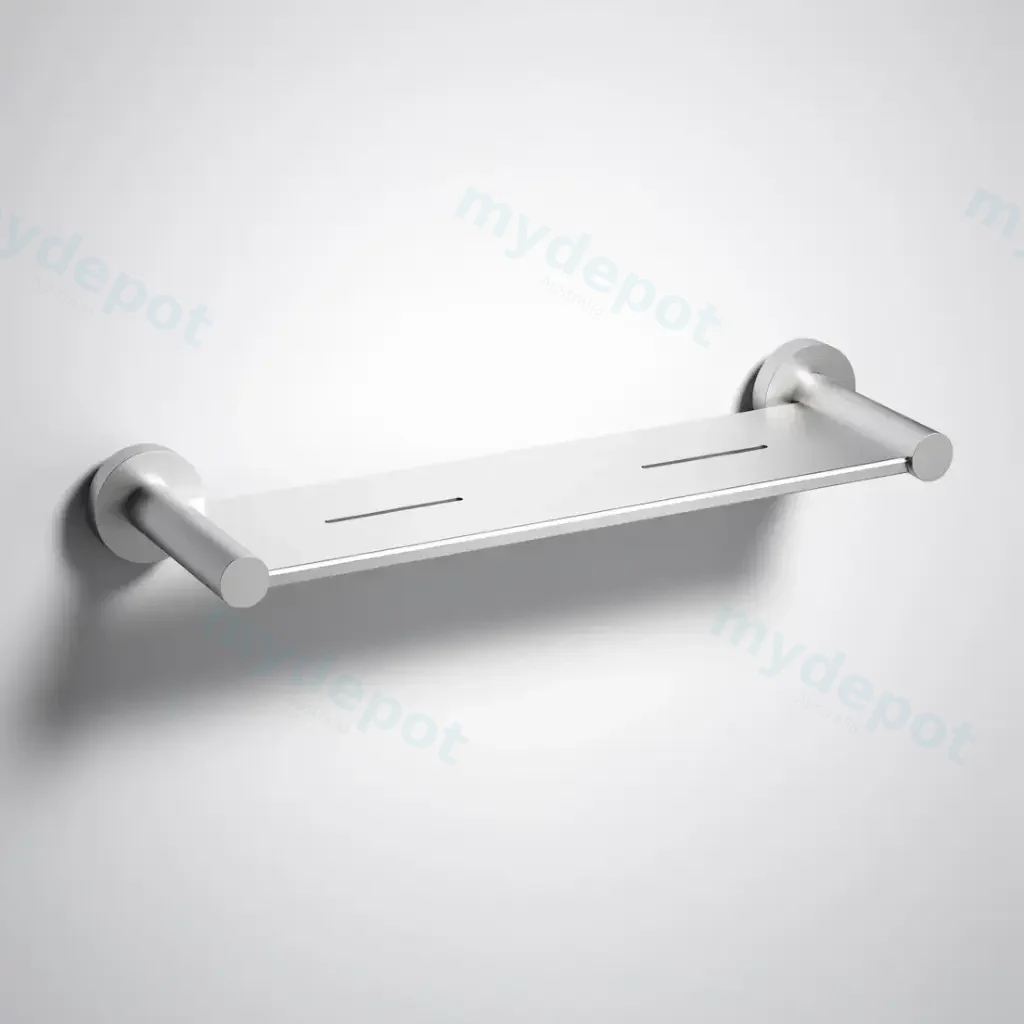 Otus Slimline Metal Shelf Brushed Stainless Steel