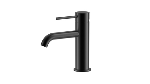 [44327] Otus Slimline SS Basin Mixer Curved Spout in Matt Black