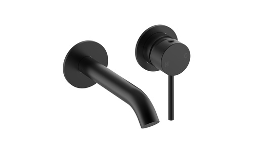 [44366] Otus Slimline SS Wall Basin Mixer Separate Back Plate Trim Kits in Matt Black