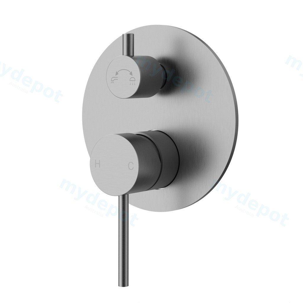 Otus Slimline SS Wall Diverter Mixer Trim Kits Brushed Stainless Steel