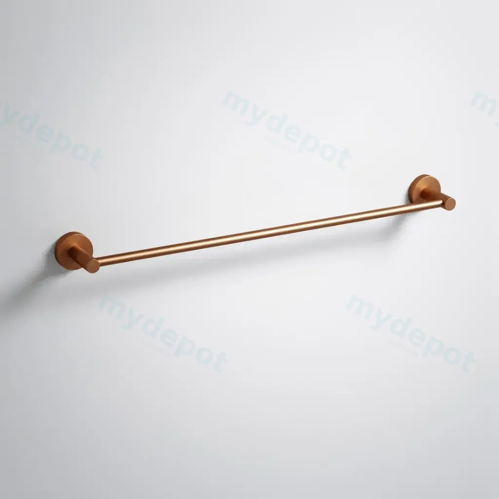 [44763] Otus Slimline Single Towel Rail 600mm Brushed Copper