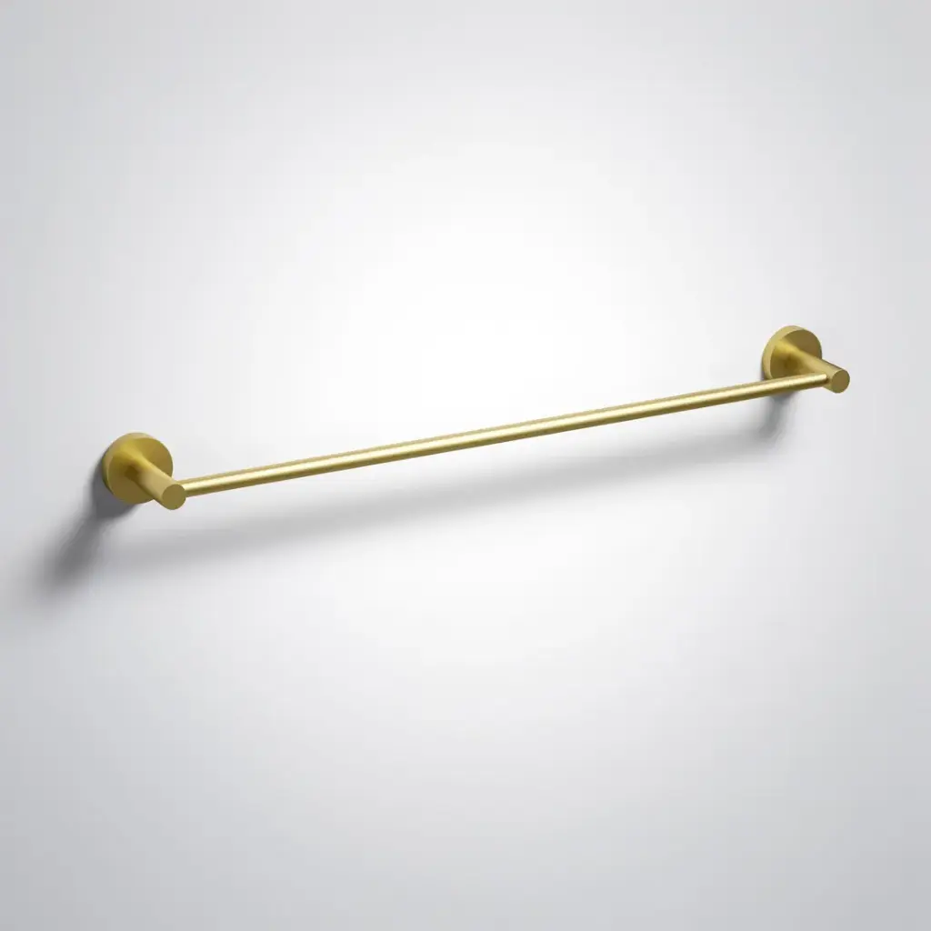 [44500] Otus Slimline Single Towel Rail 600mm Brushed Gold