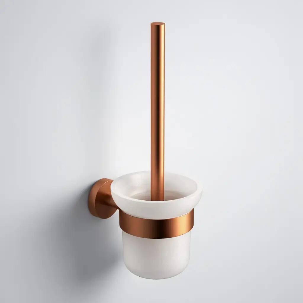 [44768] Otus Slimline Toilet Brush Holder Brushed Copper