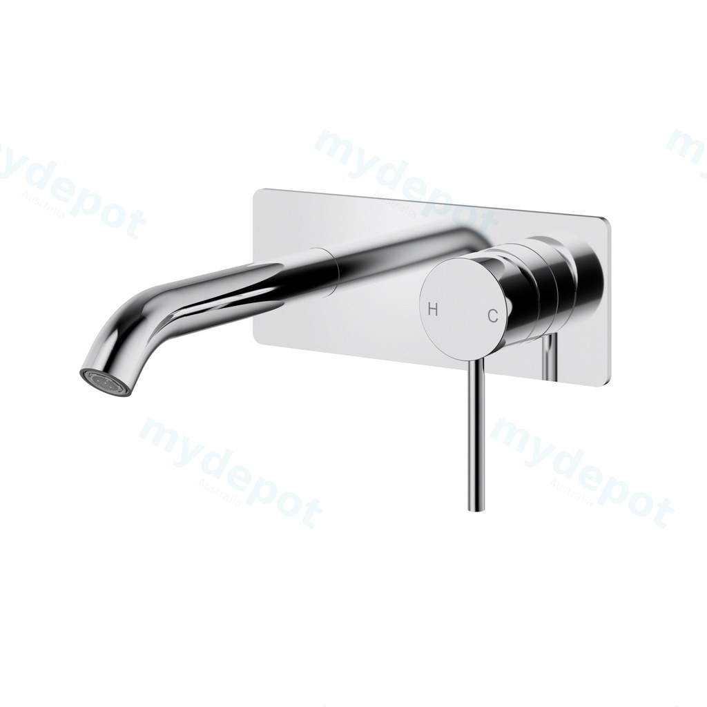 Otus Slimline Wall Basin Mixer Trim Kit 220mm Spout Chrome