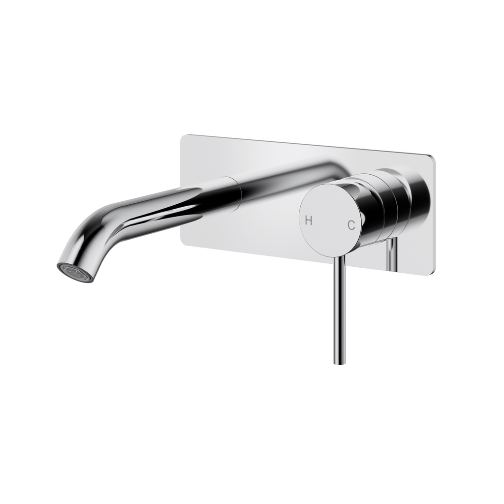 [44936] Otus Slimline Wall Basin Mixer Trim Kit 220mm Spout Chrome