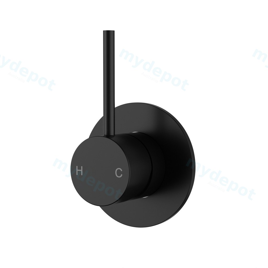 Otus Slimline Wall Basin Mixer Trim Kit Lever Up Matt Black