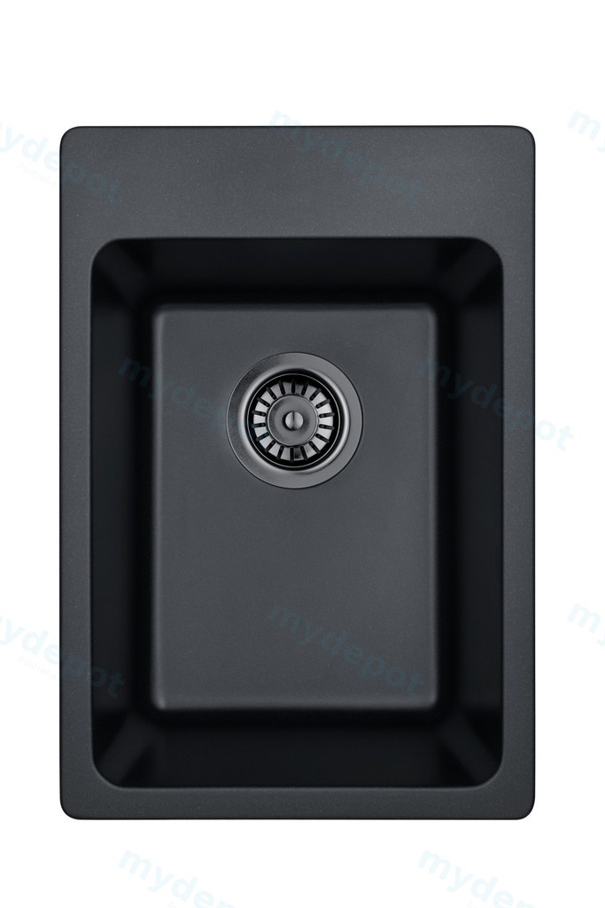 Overall Size:510X350X235mm Bowl Size:400X300X235mm Matte BlackLaufey Granite Laundry/Bar Sink