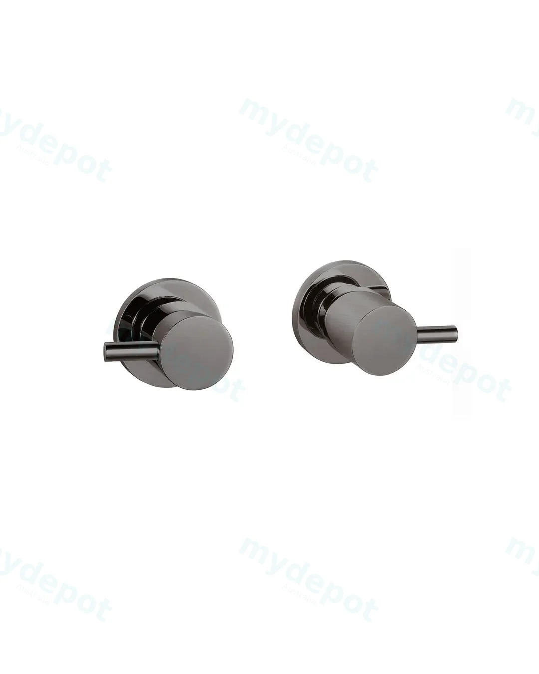 [40848] Pentro  Gun Metal Grey Round Shower Taps