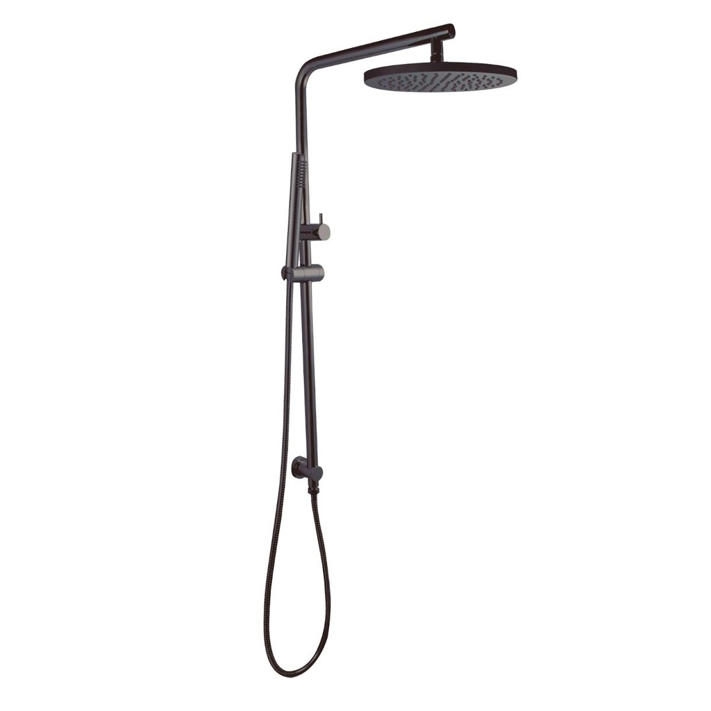 [40860] Pentro 10" Gun Metal Grey Round Handheld Shower Station