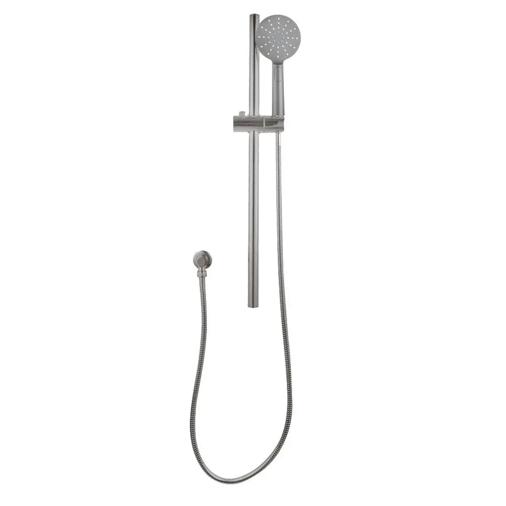 [40829] Pentro Brushed Nickel  Round Handheld Shower Rail Set