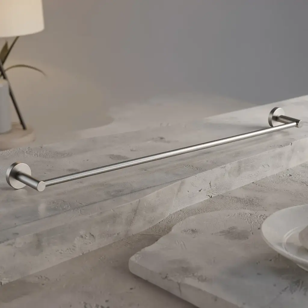 [40831] Pentro Brushed Nickel Single Towel Rail 790mm(Cuttable)