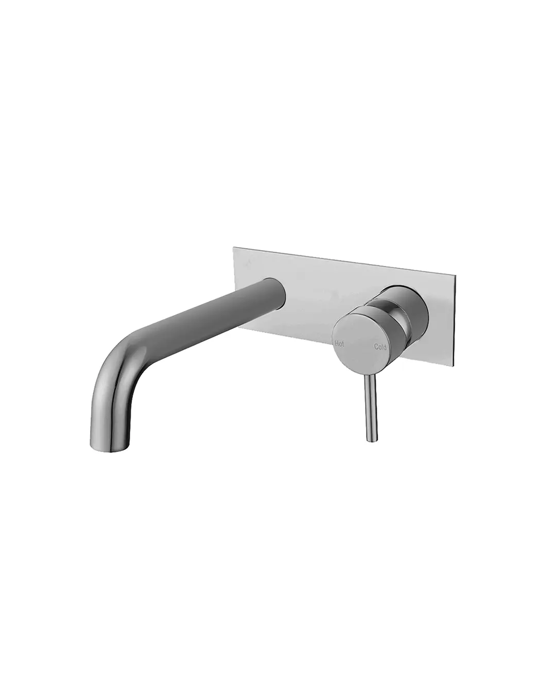 [40812] Pentro Brushed Nickel Wall Mixer With Round Spout