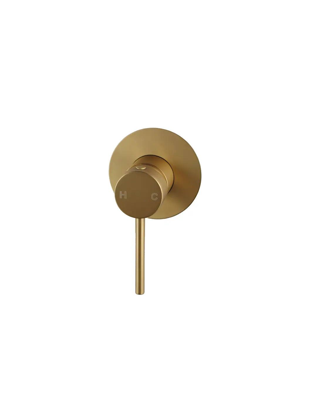 [40785] Pentro Brushed Yellow Gold Round Shower Mixer Tap with 65mm Cover plate
