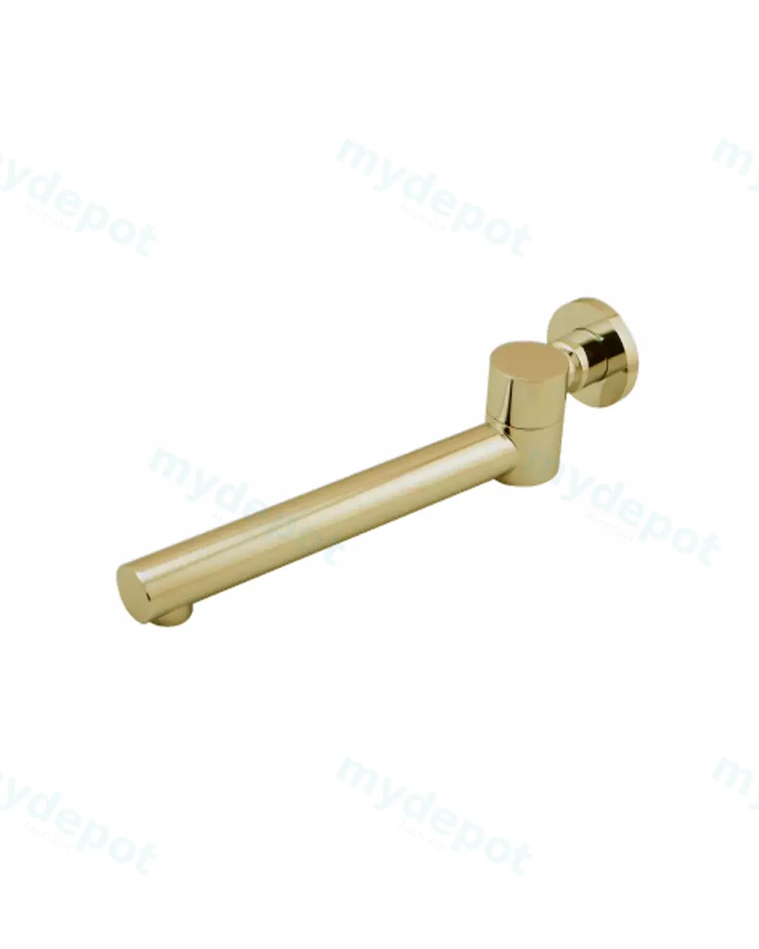 [40787] Pentro Brushed Yellow Swivel Gold Round Bath Spout