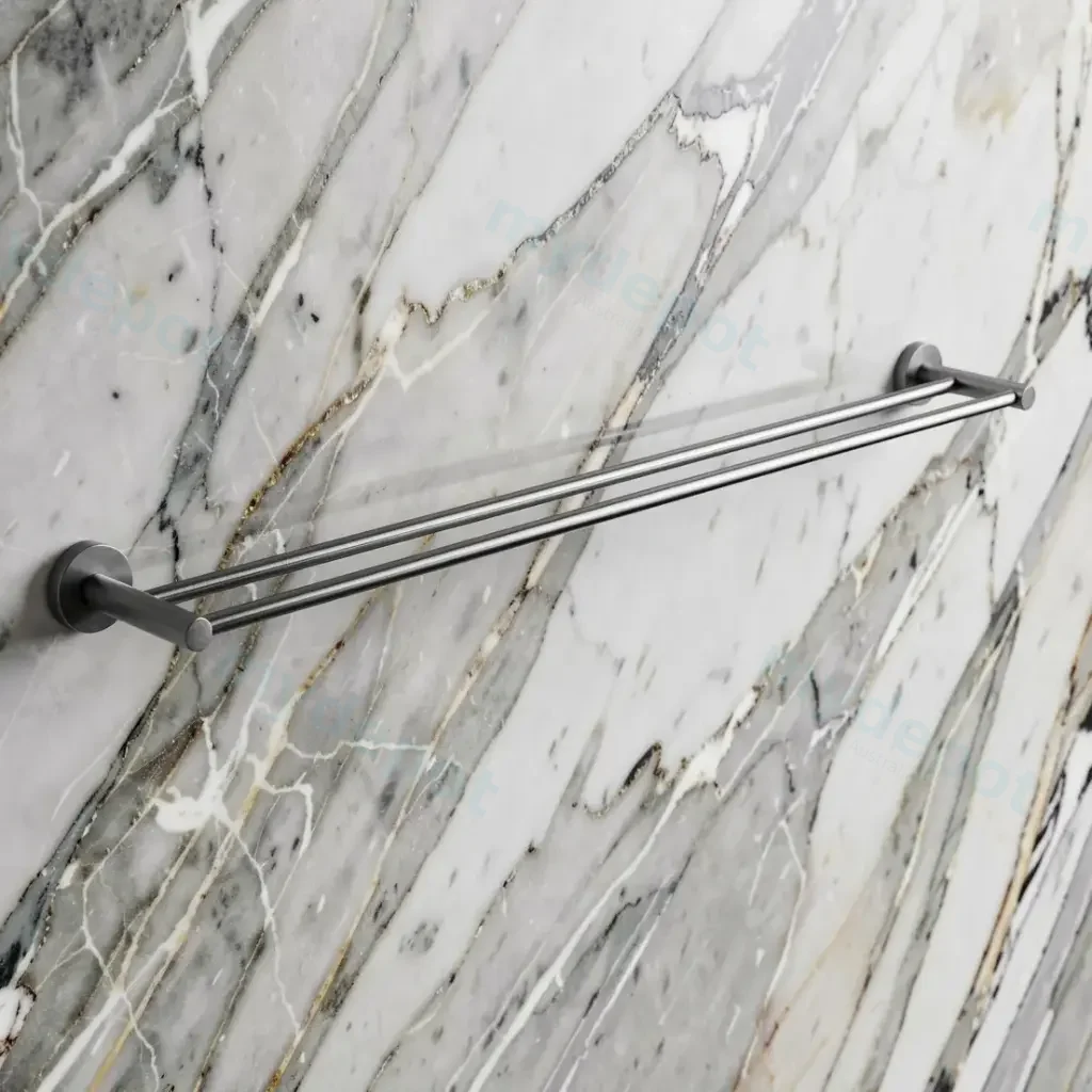 Pentro Gun Metal Grey Double Towel Rail 790mm(Cuttable)