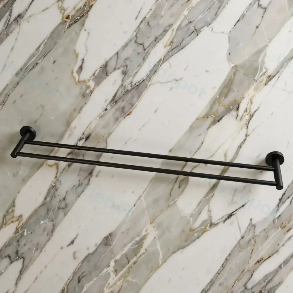 Pentro Matte Black Double Towel Rail 790mm(Cuttable)