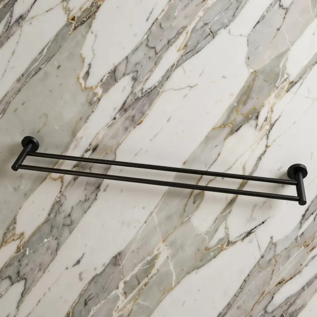 [40772] Pentro Matte Black Double Towel Rail 790mm(Cuttable)