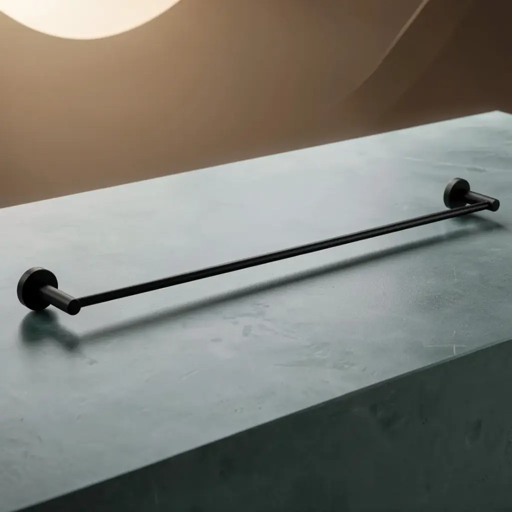 [40771] Pentro Matte Black Single Towel Rail 790mm(Cuttable)