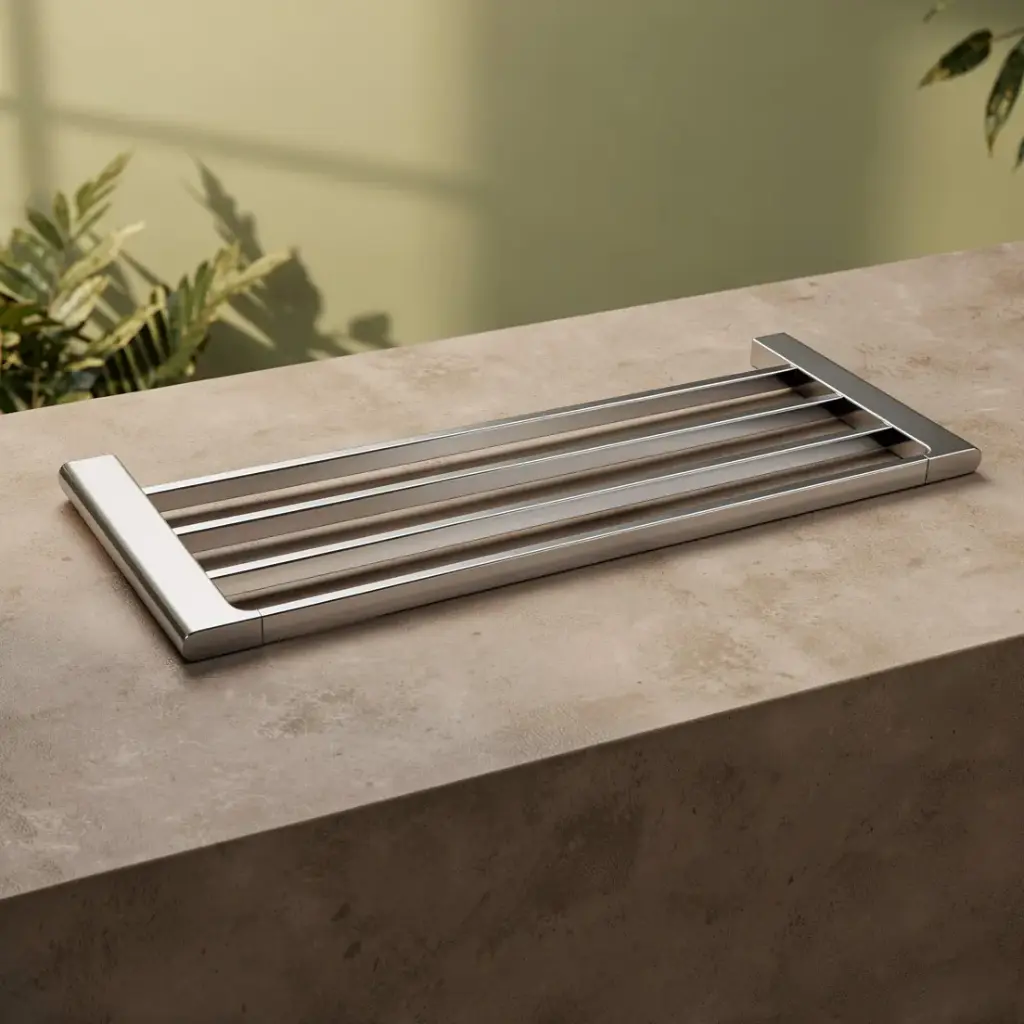 [41064] Persano Chrome Zinc Alloy Towel Rack 600mm