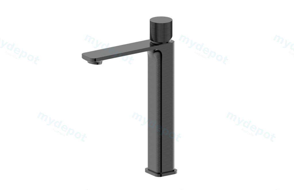 [55203] Qi Kasten Tower Basin Mixer Burshed Gun Metal