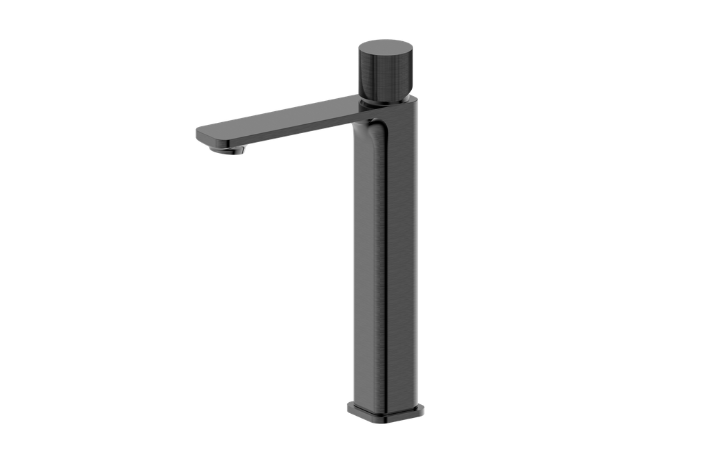 [55203] Qi Kasten Tower Basin Mixer Burshed Gun Metal