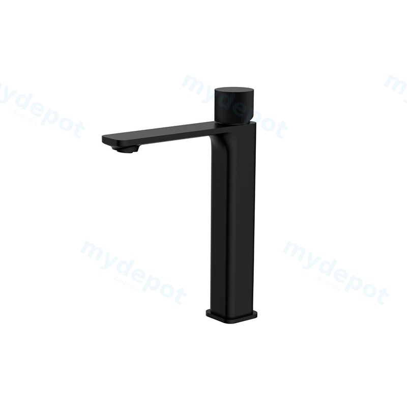 Qi Luxus Tower Basin Mixer Matte Black
